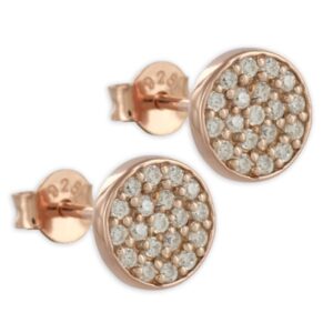 Klappcreolen mit 40 Zirkonia Silber 925/000 Ø ca. 13mm und 1.8mm breit Gewicht ca. 1,30 Gramm