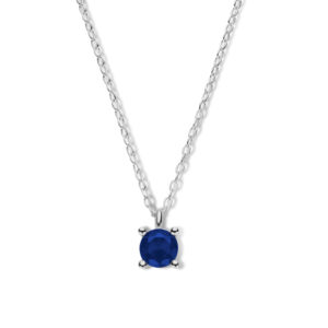 Collier mit Zirkonia Saphirblau