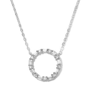 Collier Kreis mit 18 Zirkonia