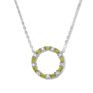 Collier Kreis mit 18 Zirkonia