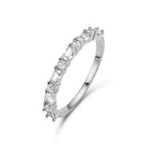 Damenring mit 11 Zirkonia mit Baguetteschliff