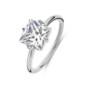 Damenring mit Zirkonia weiß