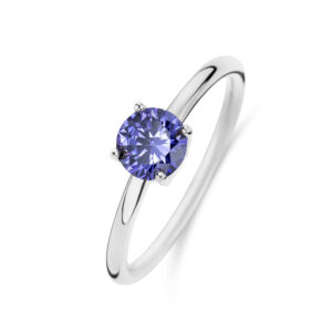 Damenring mit Zirkonia Tansanit