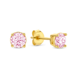 Ohrstecker mit Zirkonia pink