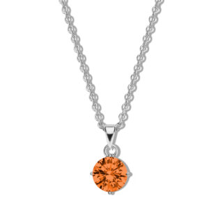 Collier mit Zirkonia orange