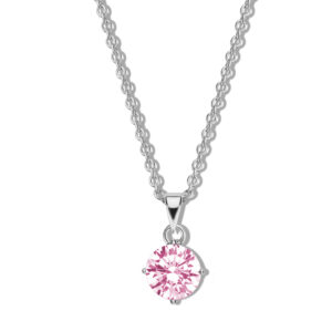 Collier mit Zirkonia pink