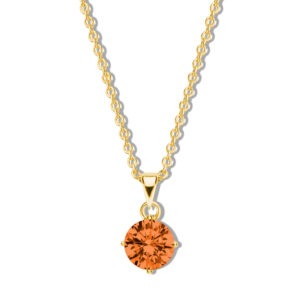 Collier mit Zirkonia orange