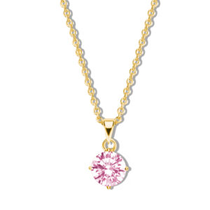 Collier mit Zirkonia pink