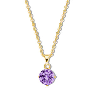 Collier mit Zirkonia lila