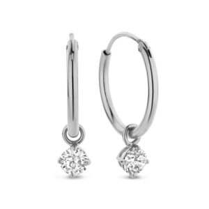 Creolen mit Anhänger Zirkonia