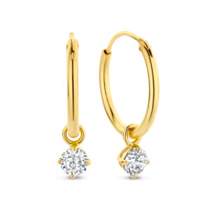 Creolen mit Anhänger Zirkonia