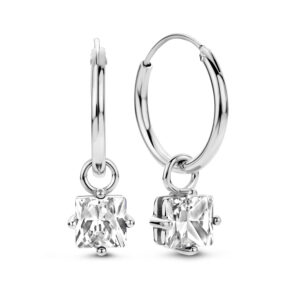 Creolen mit Anhänger Zirkonia