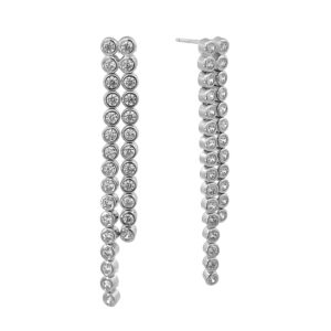 Ohrstecker 2-rhg. mit 56 Zirkonia