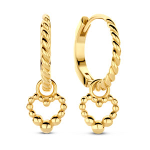 Klappcreolen twisted mit Behang Herz