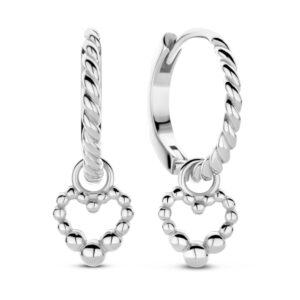 Klappcreolen twisted mit Behang Herz