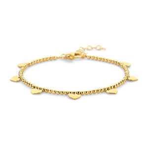 Kugelarmband mit 7 Herzen