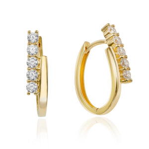 Klappcreolen mit 10 Zirkonia