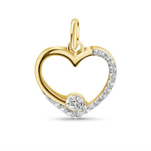 Anhänger Herz mit 18 Zirkonia