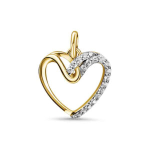 Anhänger Herz mit 20 Zirkonia