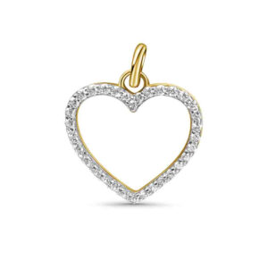 Anhänger Herz mit 34 Zirkonia