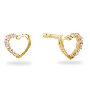 Ohrstecker mit 16 Zirkonia pink