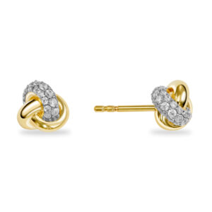 Ohrstecker Knoten mit 58 Zirkonia