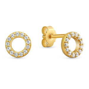 Ohrstecker rund mit 26 Zirkonia