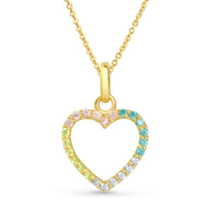 Anhänger Herz mit 24 Zirkonia