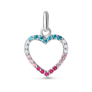 Anhänger Herz mit 24 Zirkonia