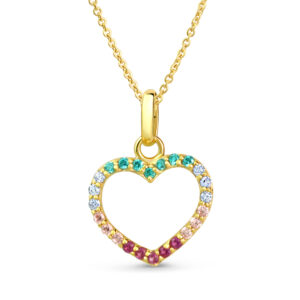 Anhänger Herz mit 24 Zirkonia