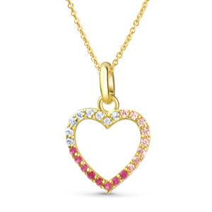 Anhänger Herz mit 24 Zirkonia