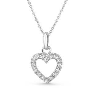 Anhänger Herz mit 16 Zirkonia