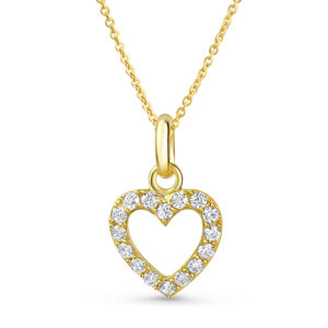 Anhänger Herz mit 16 Zirkonia