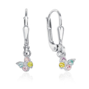 Ohrhänger Schmetterling mit 8 Zirkonia