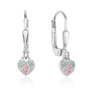 Ohrhänger Herz mit 12 Zirkonia