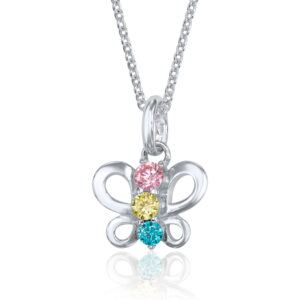 Anhänger Schmetterling mit 3 Zirkonia