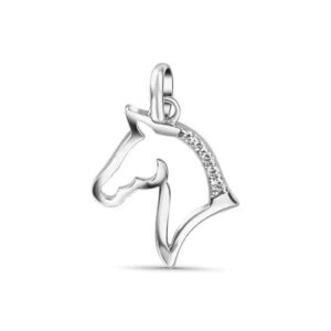 Anhänger Pferdekopf mit 5 Zirkonia