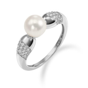 Damenring mit Süßwasser ZP & 42 Zirkonia