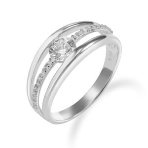 Damenring mit 21 Zirkonia