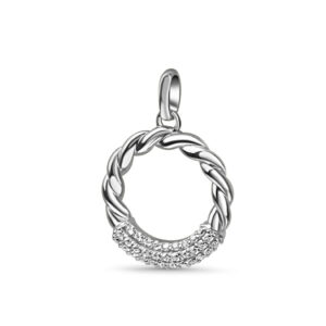 Anhänger twisted mit 32 Zirkonia