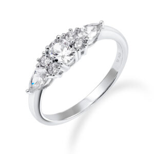 Damenring mit 7 Zirkonia