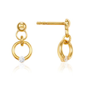 Ohrstecker Kreise mit Zirkonia