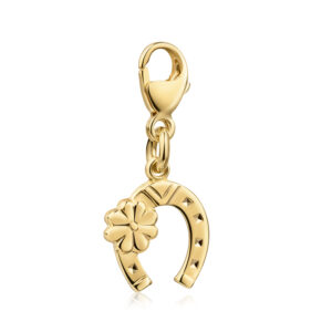 Charm Hufeisen mit Kleeblatt