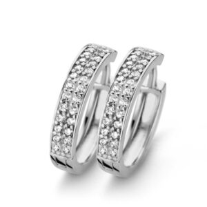 Klappcreolen mit 52 Zirkonia