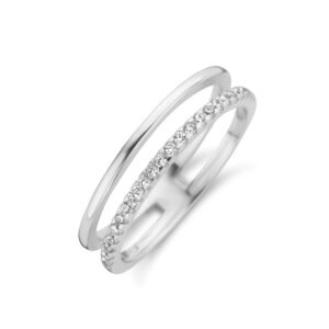 Damenring 2-rhg. mit Zirkonia