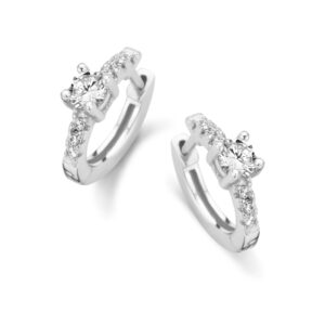 Klappcreolen mit 14 Zirkonia