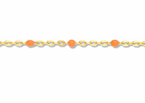 Armband 3 Zirkonia / Perlen orange