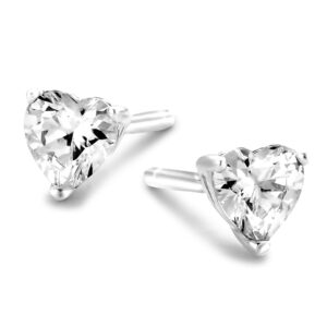 Ohrstecker Zirkonia in Herzform