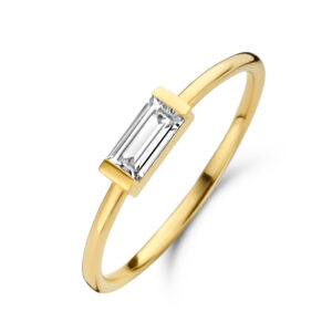 Damenring mit Zirkonia in Baguetteform