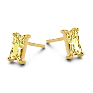 Ohrstecker mit Zirkonia gelb